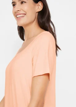 Lot de 2 T-shirts longs basiques, manches courtes