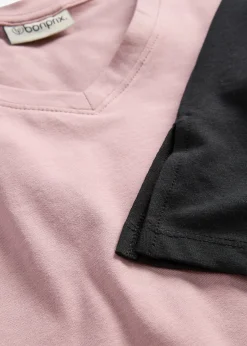 Lot de 2 T-shirts longs col V