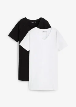 Lot de 2 T-shirts longs col V