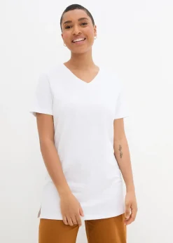 Lot de 2 T-shirts longs col V