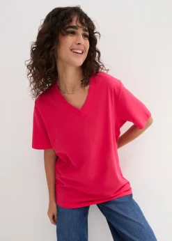 Lot de 5 T-shirts longs et amples à col V