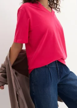 Lot de 5 T-shirts longs et amples à col V