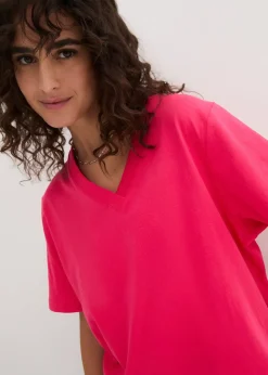 Lot de 5 T-shirts longs et amples à col V