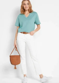 Lot de 5 T-shirts longs et amples à col V