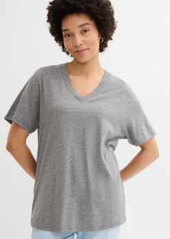 Lot de 5 T-shirts longs et amples à col V