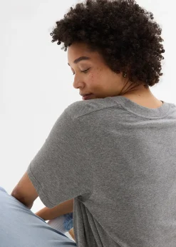 Lot de 5 T-shirts longs et amples à col V