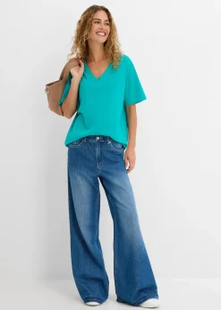 Lot de 5 T-shirts longs et amples à col V