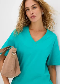 Lot de 5 T-shirts longs et amples à col V