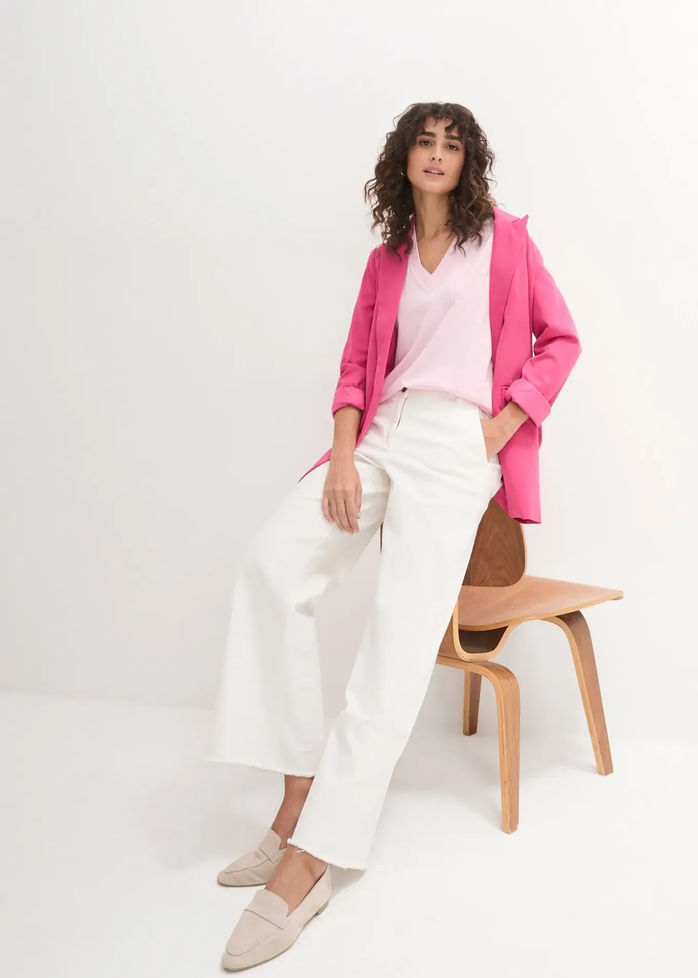 Lot de 5 T-shirts longs et amples à col V