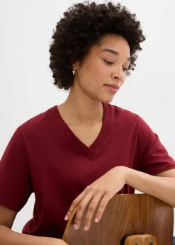 Lot de 5 T-shirts longs et amples à col V