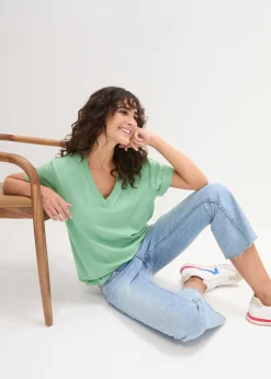 Lot de 5 T-shirts longs et amples à col V