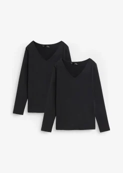 Lot de 2 T-shirts manches longues près du corps