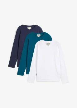 Lot de 3 T-shirts manches longues coton