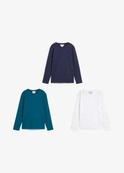 Lot de 3 T-shirts manches longues coton