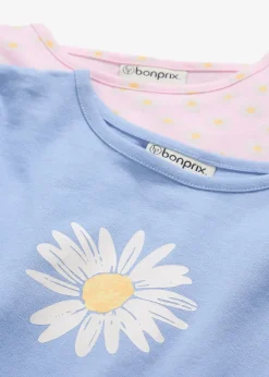 Lot de 2 T-shirts manches longues 100% coton