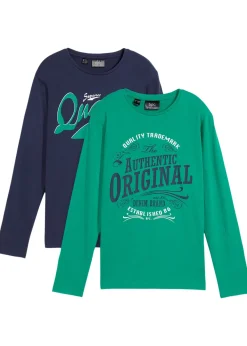 Lot de 2 t-shirts manches longues coton garçon