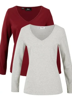 Lot de 2 T-shirts manches longues près du corps