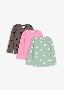 Lot de 3 T-shirts manches longues en coton extensible