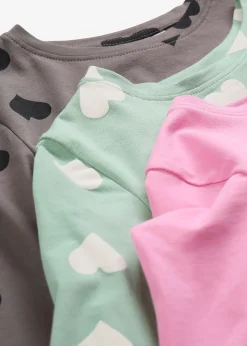 Lot de 3 T-shirts manches longues en coton extensible