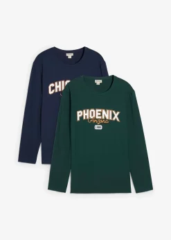 Lot de 2 T-shirts manches longues 100% coton