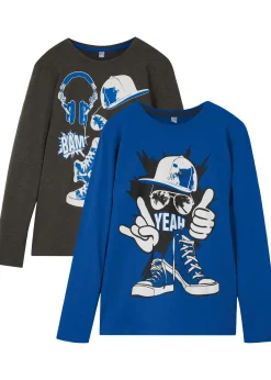 Lot de 2 T-shirts manches longues coton