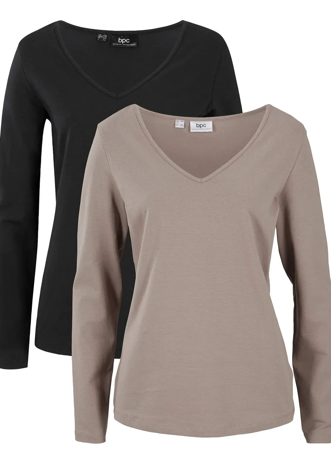 Lot de 2 T-shirts manches longues près du corps