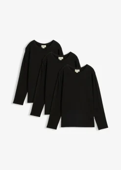 Lot de 3 T-shirts manches longues coton