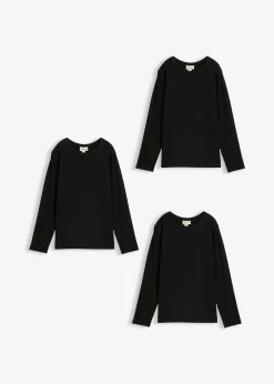Lot de 3 T-shirts manches longues coton