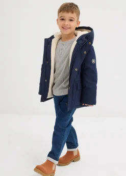 Lot de 2 T-shirts manches longues coton col tunisien