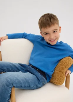 Lot de 2 T-shirts manches longues col montant, 100% coton