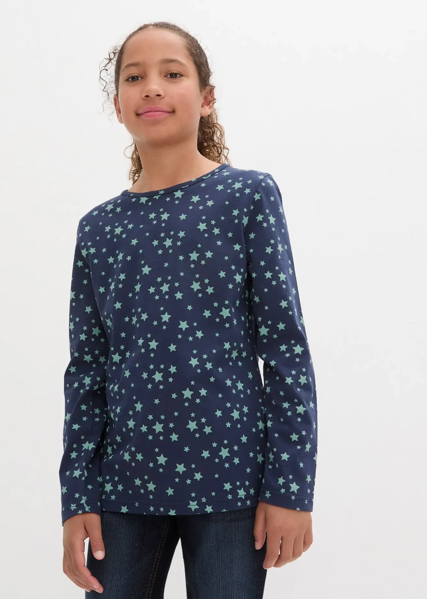 Lot de 3 T-shirts manches longues fille en coton