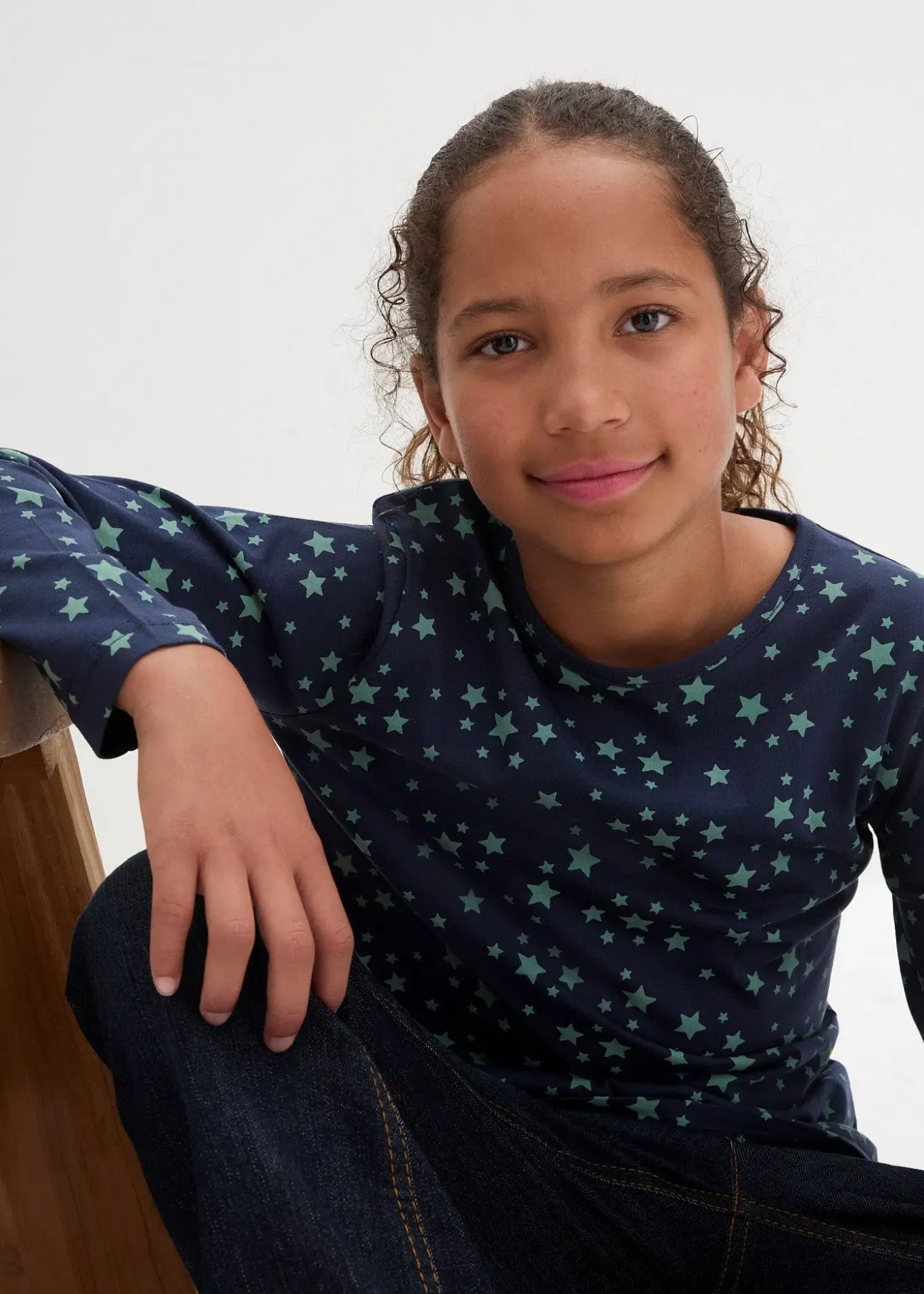 Lot de 3 T-shirts manches longues fille en coton