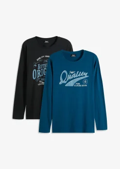 Lot de 2 T-shirts manches longues 100% coton