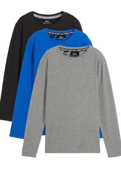 Lot de 3 T-shirts manches longues coton