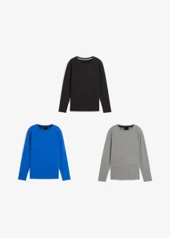 Lot de 3 T-shirts manches longues coton