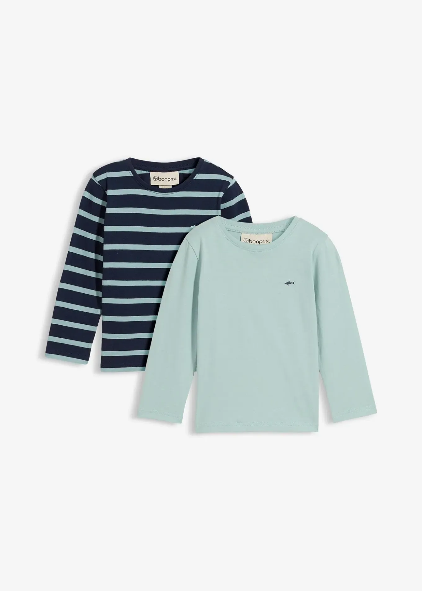 Lot de 2 T-shirts manches longues 100% coton