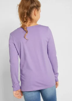 Lot de 2 T-shirts manches longues fille 100% coton