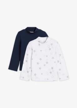 Lot de 2 T-shirts manches longues en coton extensible