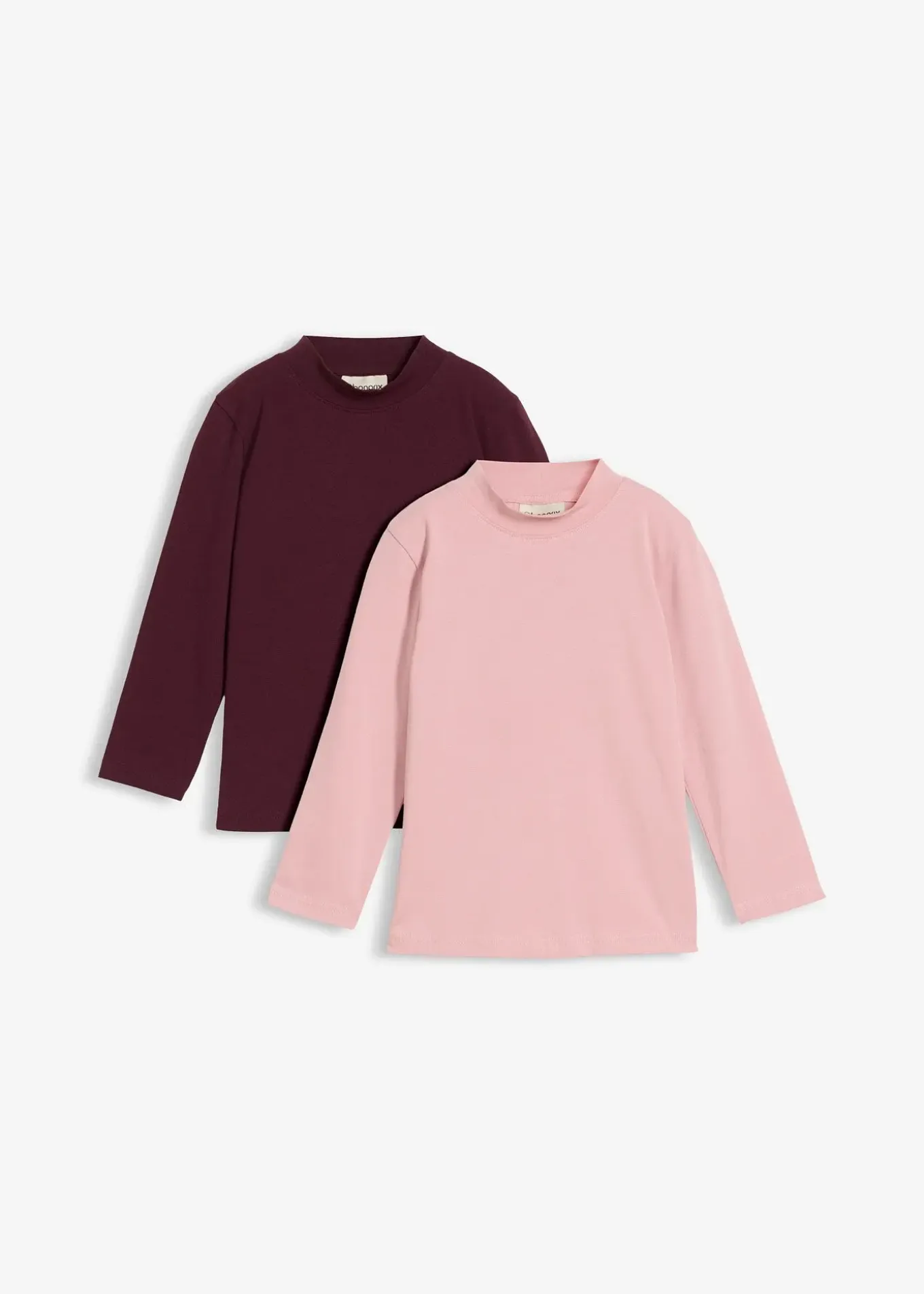 Lot de 2 T-shirts manches longues en coton extensible