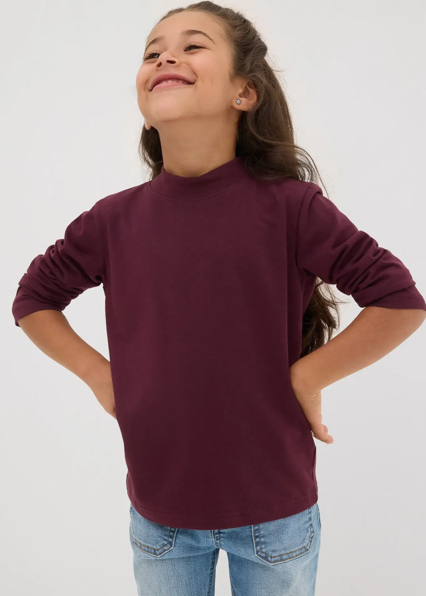 Lot de 2 T-shirts manches longues en coton extensible