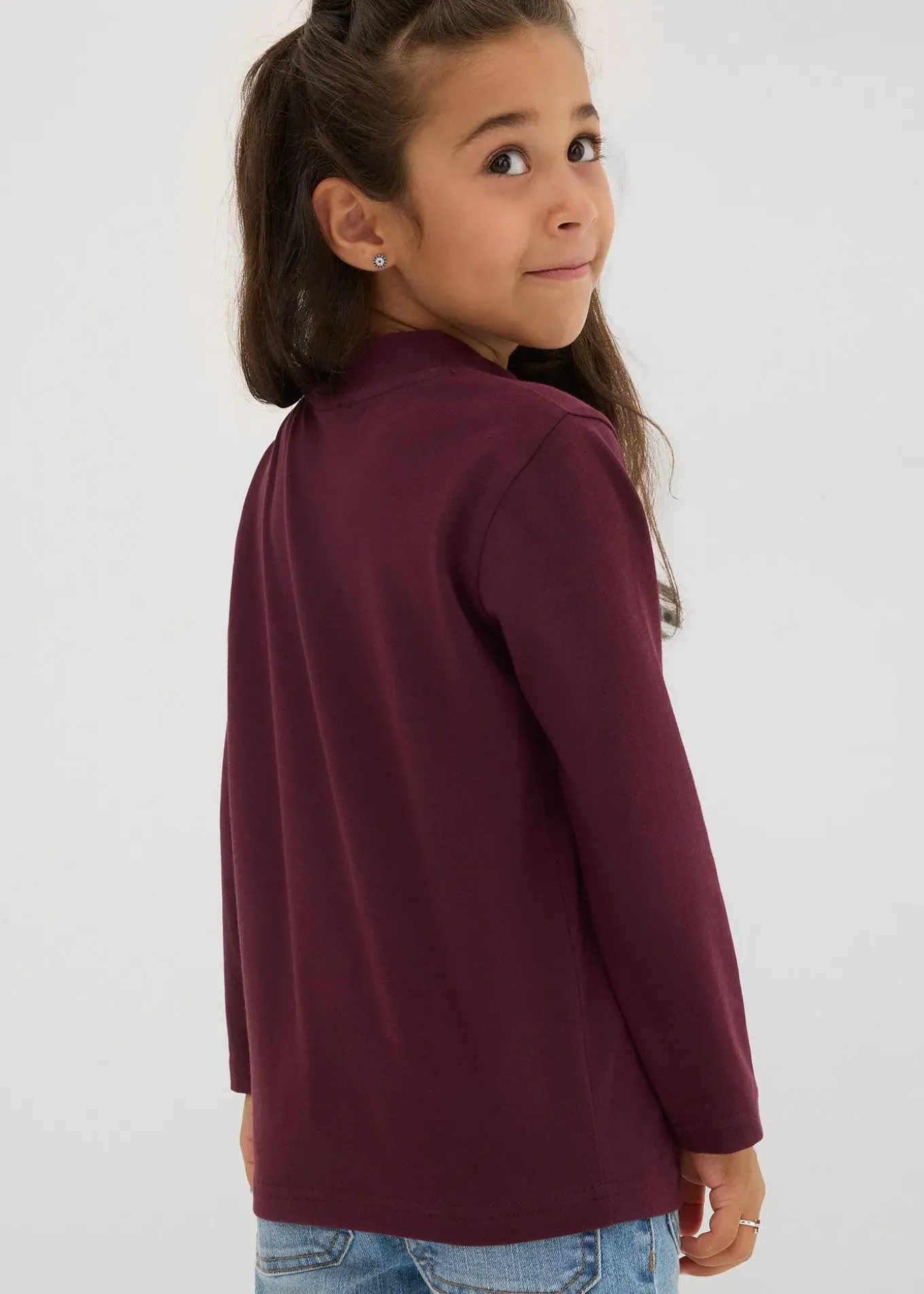 Lot de 2 T-shirts manches longues en coton extensible