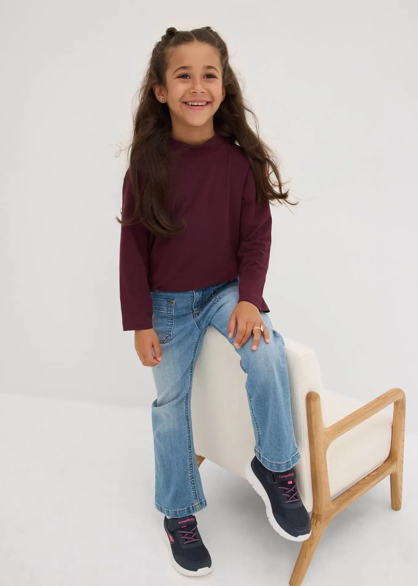 Lot de 2 T-shirts manches longues en coton extensible