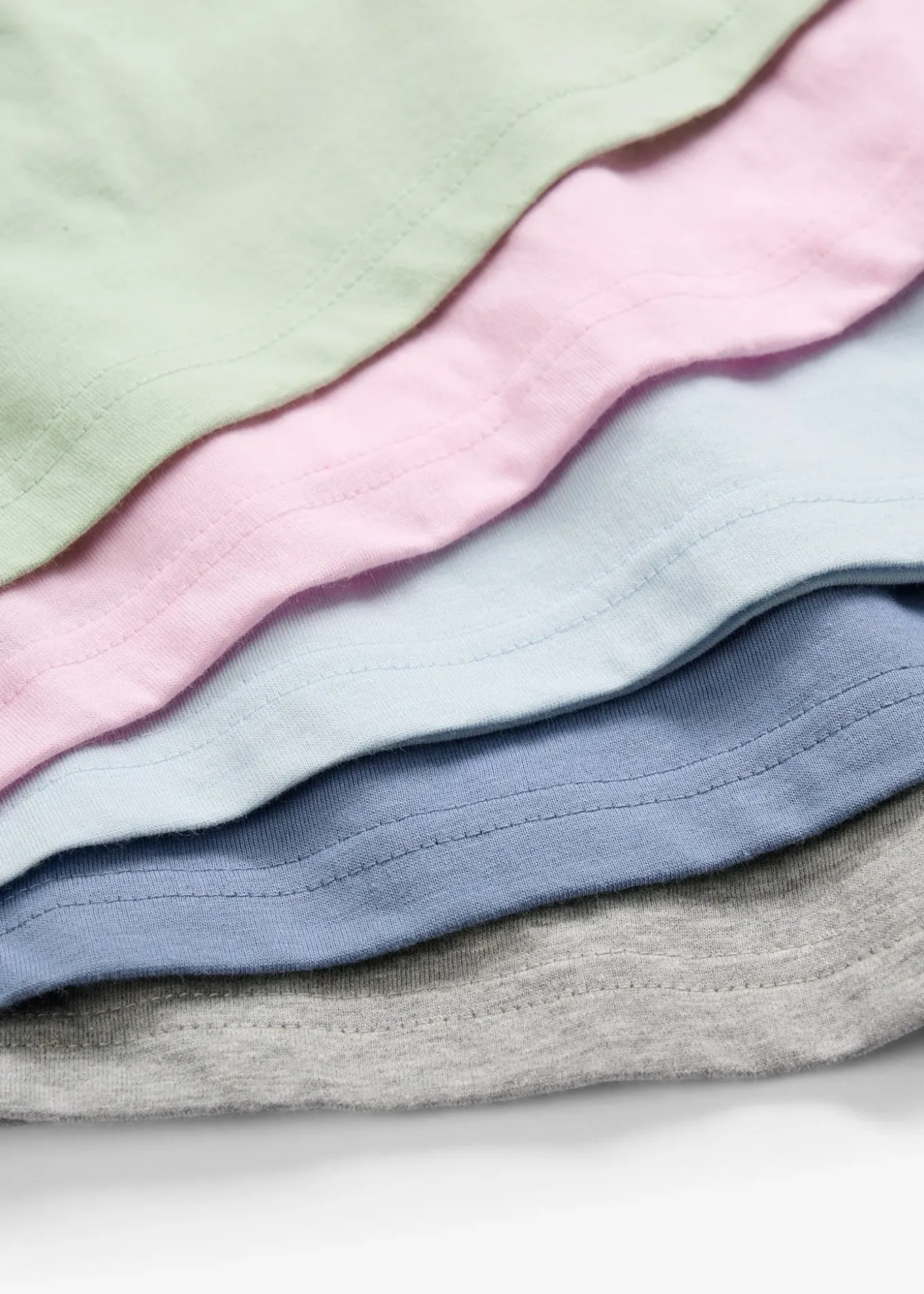 Lot de 5 T-shirts manches longues 100% coton