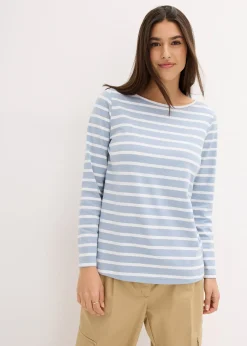 Lot de 2 T-shirts manches longues à encolure bateau