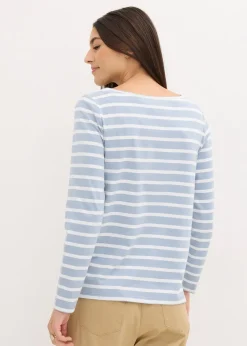 Lot de 2 T-shirts manches longues à encolure bateau