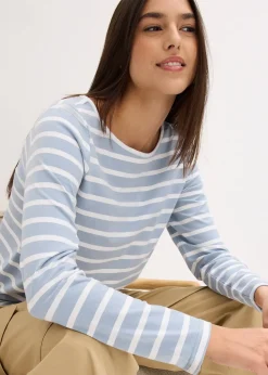 Lot de 2 T-shirts manches longues à encolure bateau