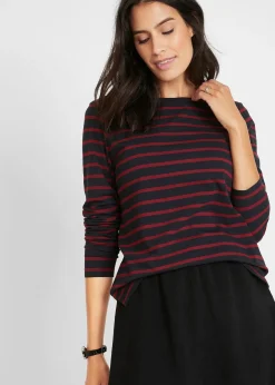 Lot de 2 T-shirts manches longues à encolure bateau