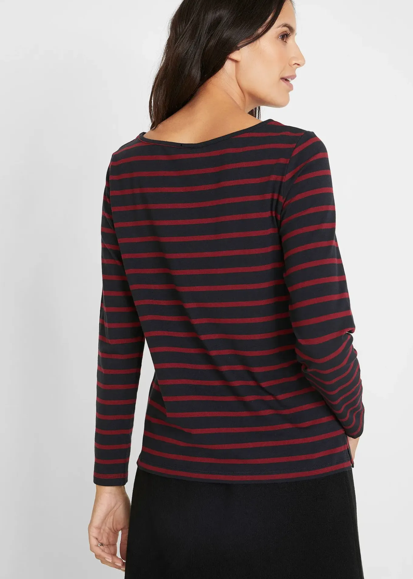 Lot de 2 T-shirts manches longues à encolure bateau