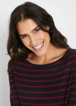 Lot de 2 T-shirts manches longues à encolure bateau