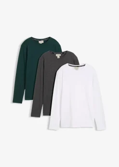 Lot de 3 T-shirts manches longues coton